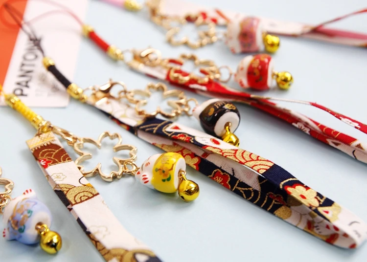 1 шт. ленточный брелок для мобильного телефона с изображением кошки Сакуры и