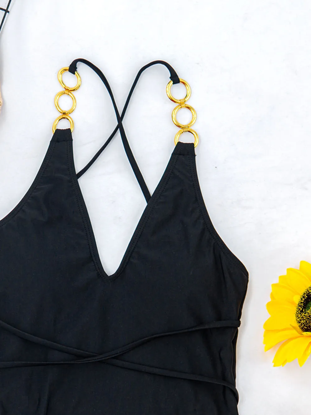 

New Sexy Halter Backless Monokini Ring Women Swimwear One Piece Swimsuit Female With Padded Bather Bathing Suit Swim Lady