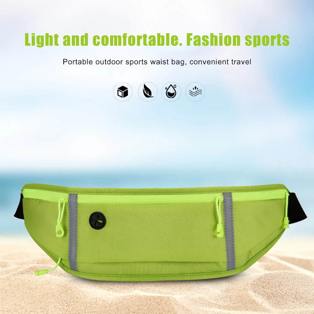 

Спортивная поясная сумка, многофункциональный светоотражающий чехол на молнии для телефона с защитой от кражи, для езды на велосипеде, бега...