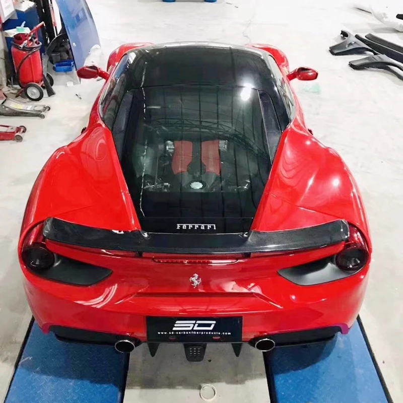 Заднее крыло из углеродного волокна для Ferrari 488 задний спойлер spider GTB