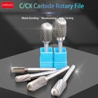 Твердосплавный роторный напильник, вольфрамовый кобальтовый сплав, сверло из вольфрамовой стали, Шлифовальная головка для деревообработки, резьбы по металлу, Полировальный Инструмент