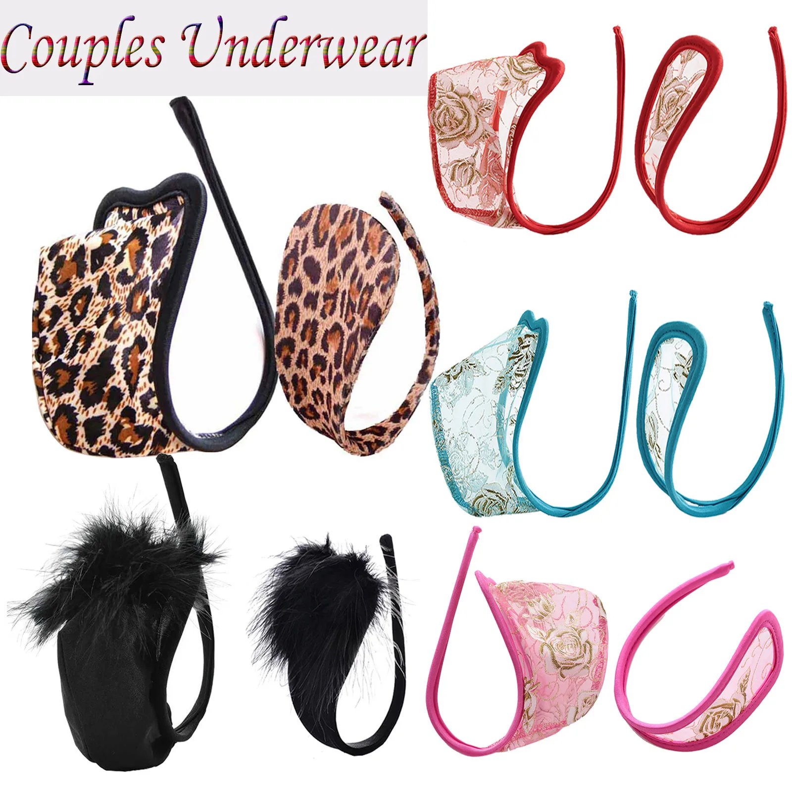

Sexy Lingerie Men's Panties Women's Panties Couples Sexy Underwear Thongs Invisible Gay G-string Traceless Crotch Sissy C-string