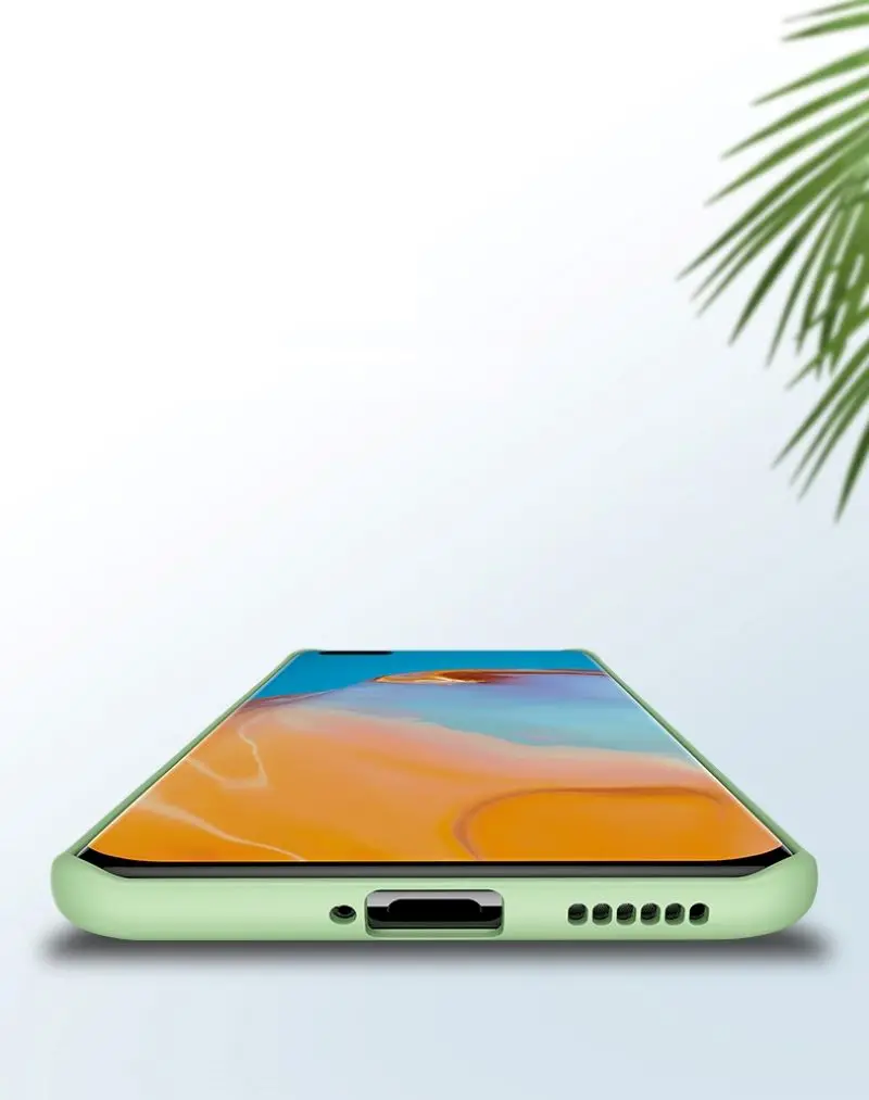 Жидкий силиконовый ударопрочный чехол из ТПУ для Huawei P40 Pro бампер телефона Mate 30 20