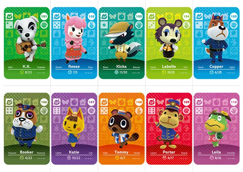 091 120 наклейки на скрещивание животных Amiibo Amibo Card Nfc Ntag215 ДЛЯ NS игр новые горизонты