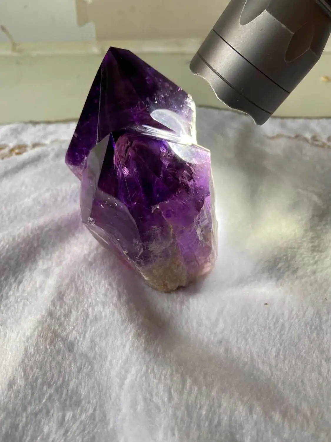 1.09kg RARE !!! AAA+Natural Brazil Amethyst Quartz Crystal Double Points Specimen Polished Reiki Healing | Дом и сад
