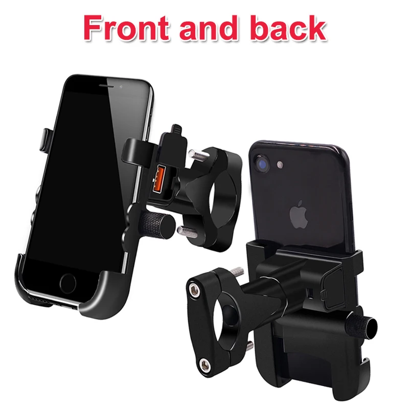 waterproof aluminium alloy motorcycle mobile phone navigation support usb charger holder motorbike handlebar mount clip bracket free global shipping