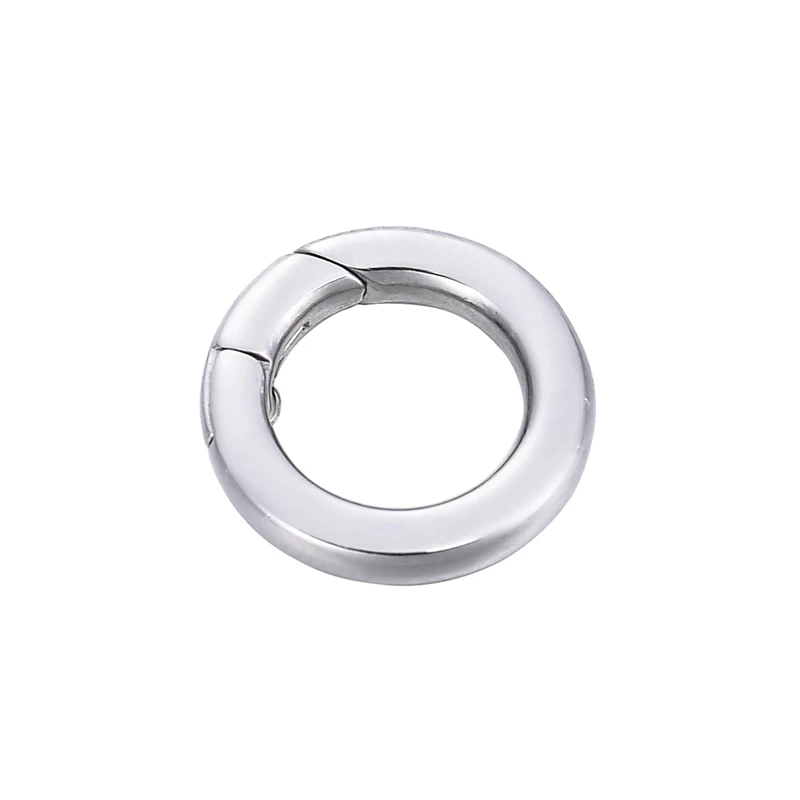 14.5mm 1 шт. круглые застежки из нержавеющей стали для браслетов, застежка серебряного цвета, самодельные ювелирные изделия, высокое качество, 20 мм - Цвет: 14.5mm