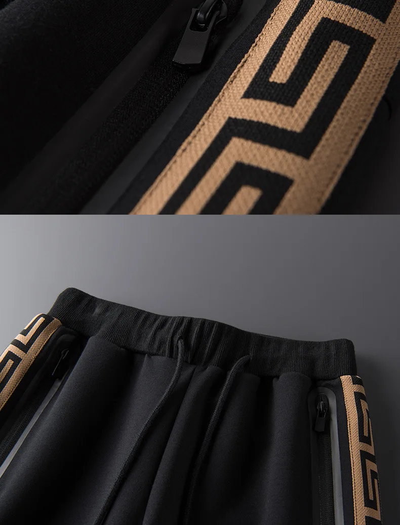 

New men's sportswear casual autumn cotton men's two-piece jacket + sweatpants jogging suit running men's clothing