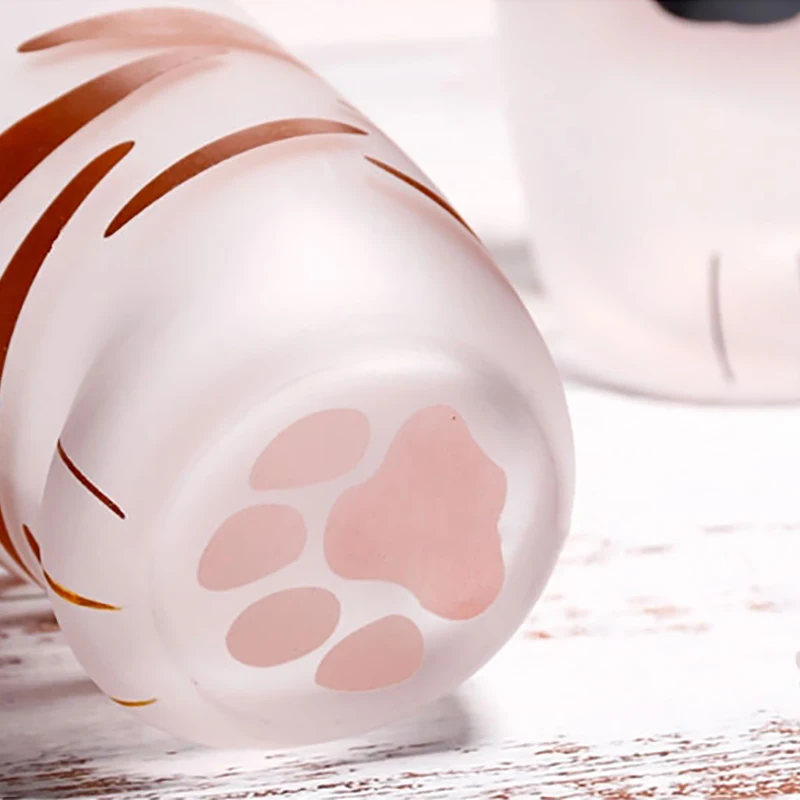 Кружка с милыми кошачьими лапами стеклянная кружка тигровыми лапками Офисная