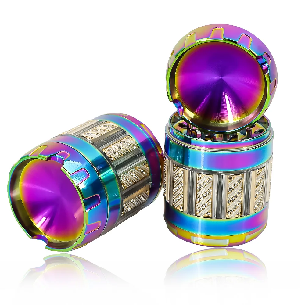 

Colorful Zinc Alloy Tobacco Grinder 5 Layers 63mm Herb Spice Mill Grinder Crusher Smoking Accessories