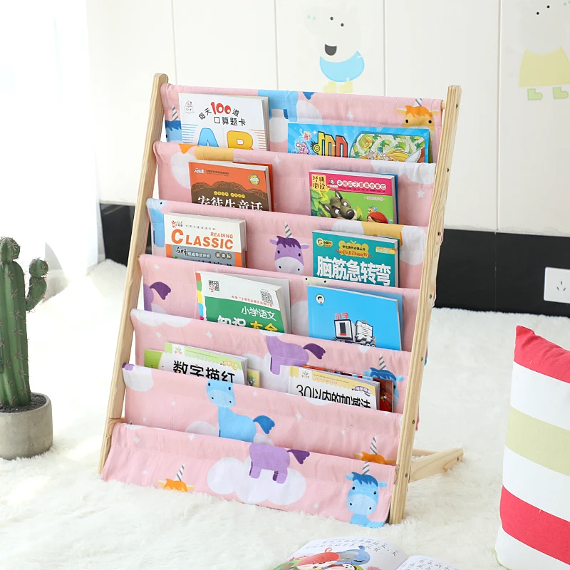 Многоуровневая детская книжная полка из чистого массива дерева детский книжный