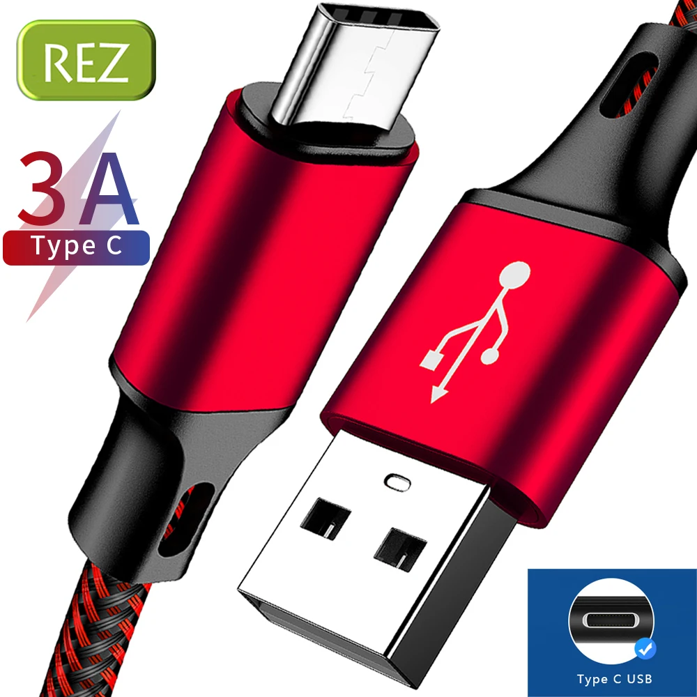 REZ USB Type C кабель для типа MacBook красный быстрой зарядки kabel Usb передачи данных Redmi