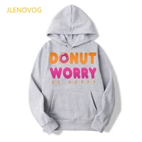 dount worry be happy letter print hoodie women clothes 2021 charli damelio coffee sweater harajuku kawaii tracksuit tops