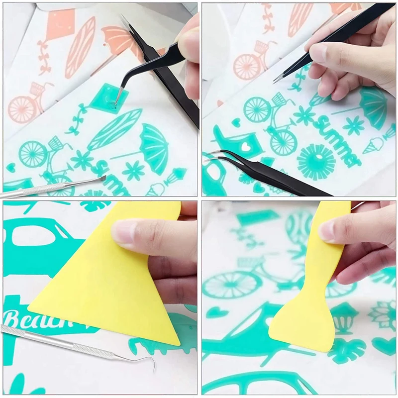 

Weeding Tools for Vinyl Craft Weeding Tools Stainless Steel Craft Basic Set Tools Kits for Weeding Vinyl,Adhesive Vinyl