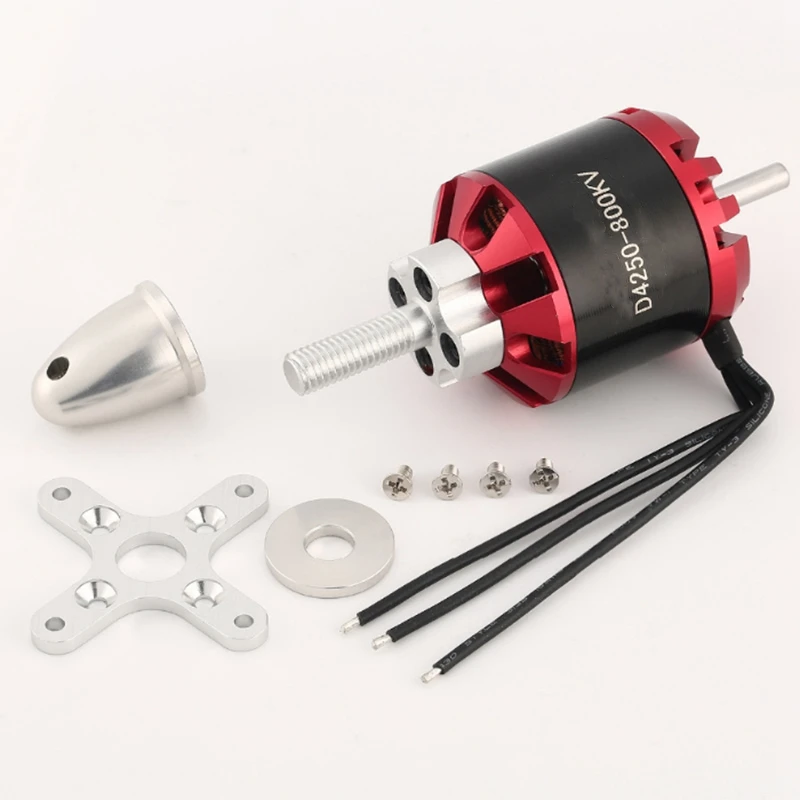 Бесщеточный двигатель D4250 800KV 3-7S для РУ FPV неподвижного крыла дрона самолета