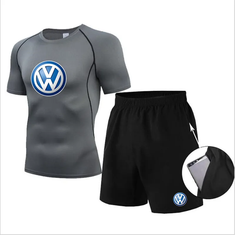 

New high-quality print Short-sleeved suit Men women's sports series Outdoor fitness Running sports quick-drying clothes