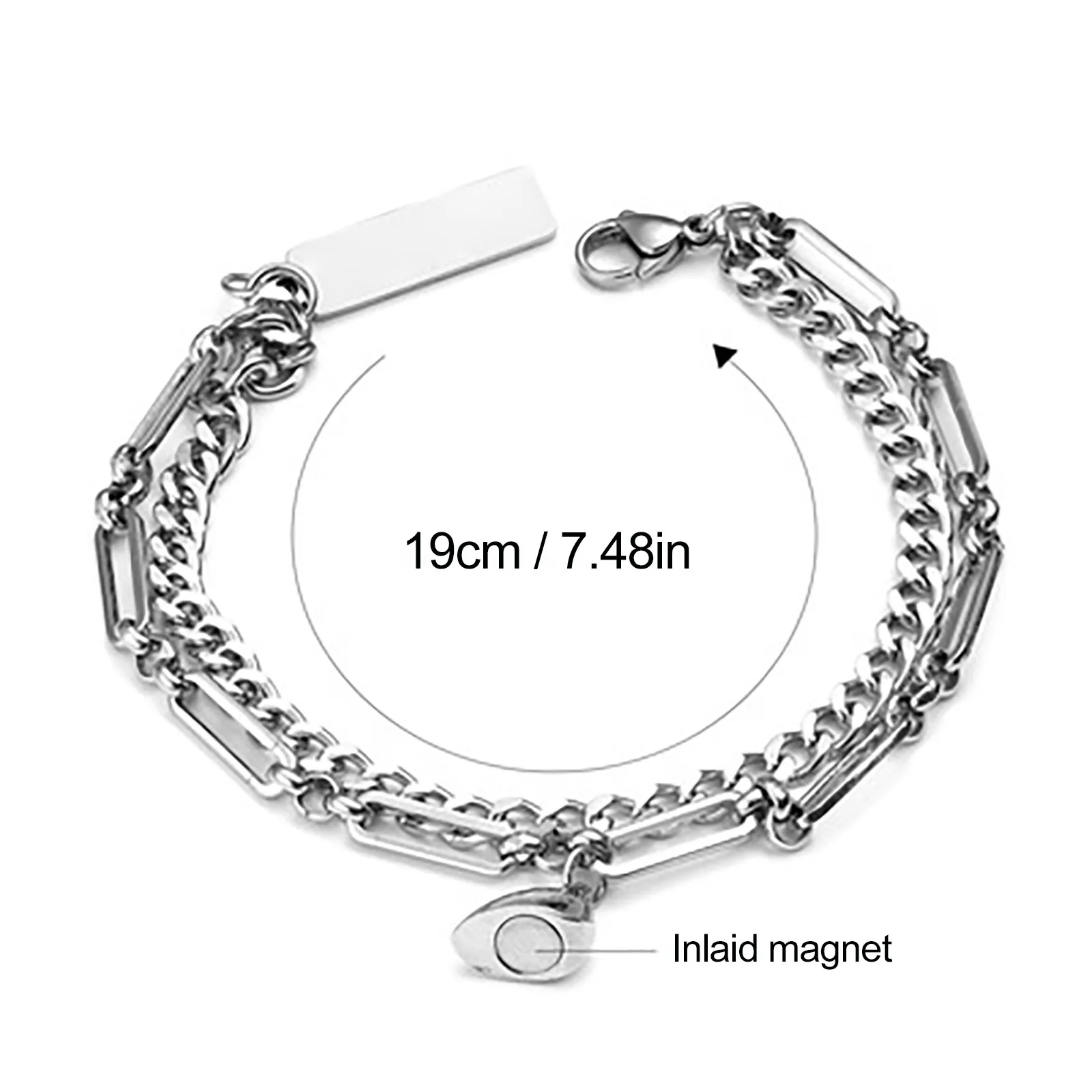 Потрясающее кольцо из титановой стали Штабелируемый сращивающийся магнит для