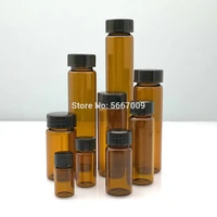 2ml to 60ml amber lab glass sample bottles brown screw mouth essential oil bottle lab vial chemistry glassware