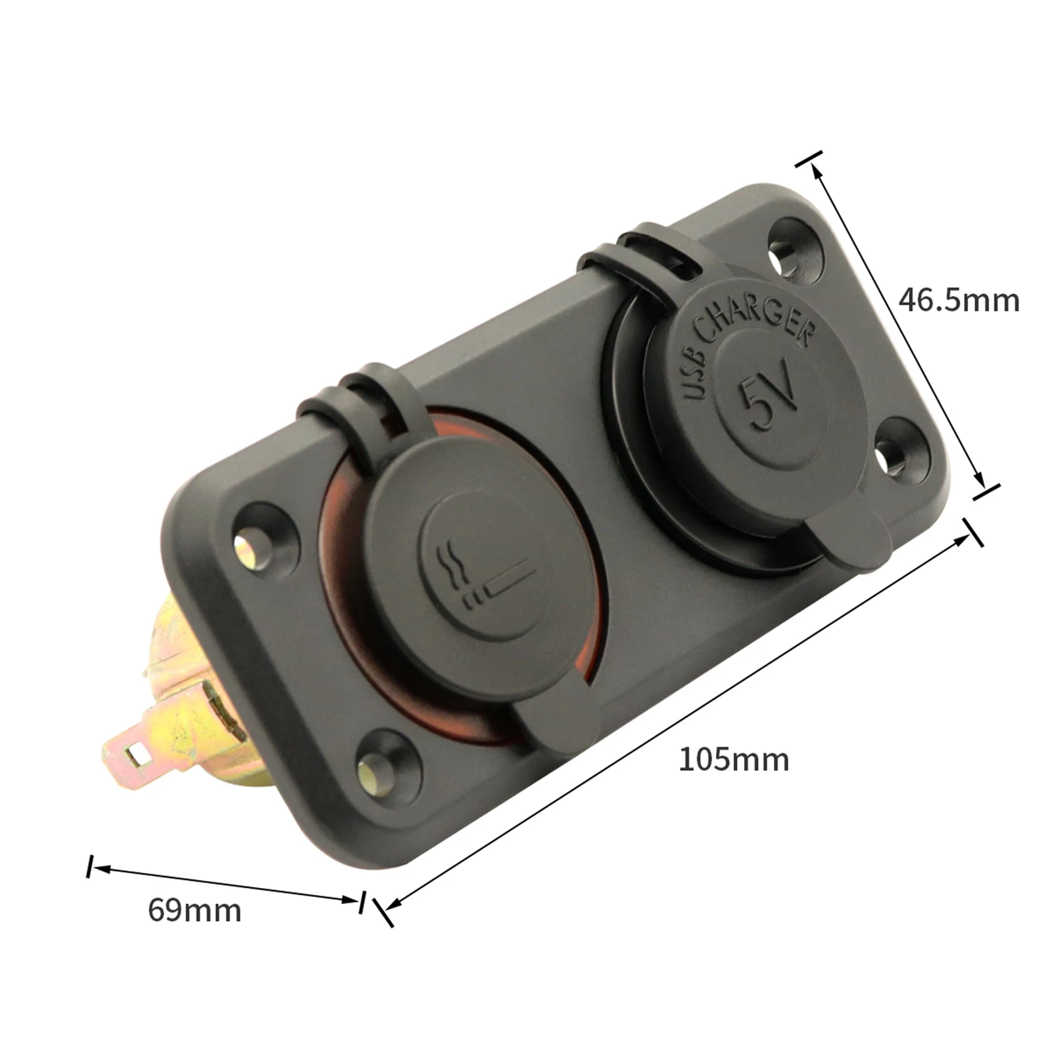 Внешняя панель 2 в 1 4 8 розетка питания с автомобильным прикуривателем для