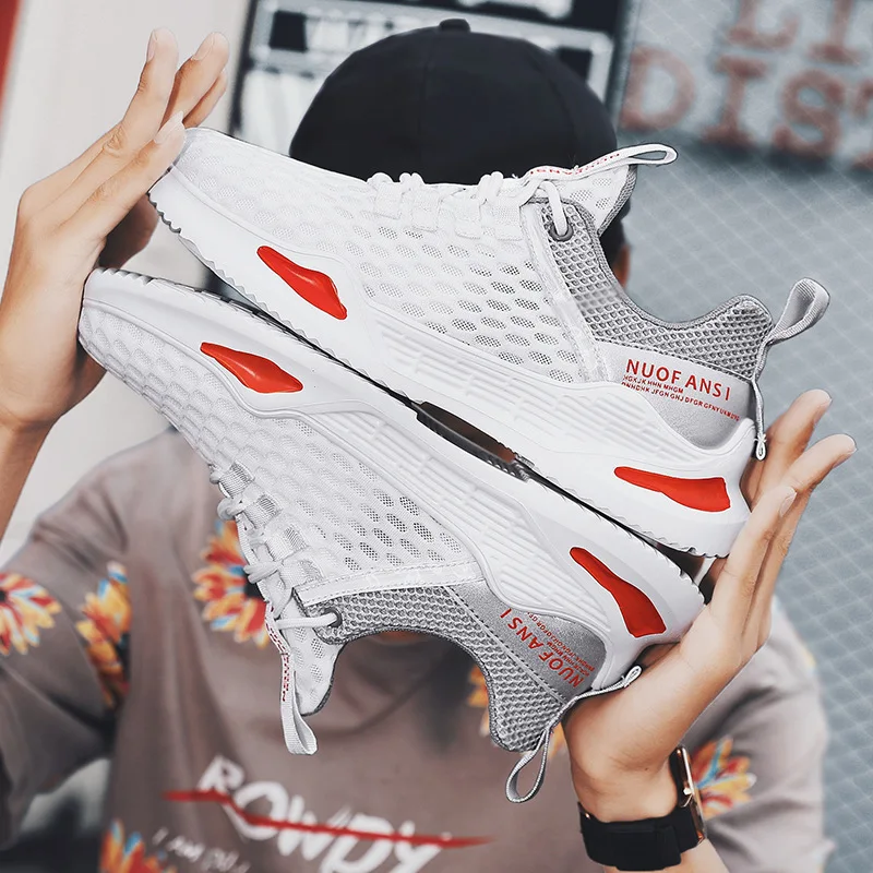 

New Men Sneakers Summer Breathable Adult Male Tenis Footwear White Men Casual Shoes Light Nonslip Platform Designer Mans Shoes