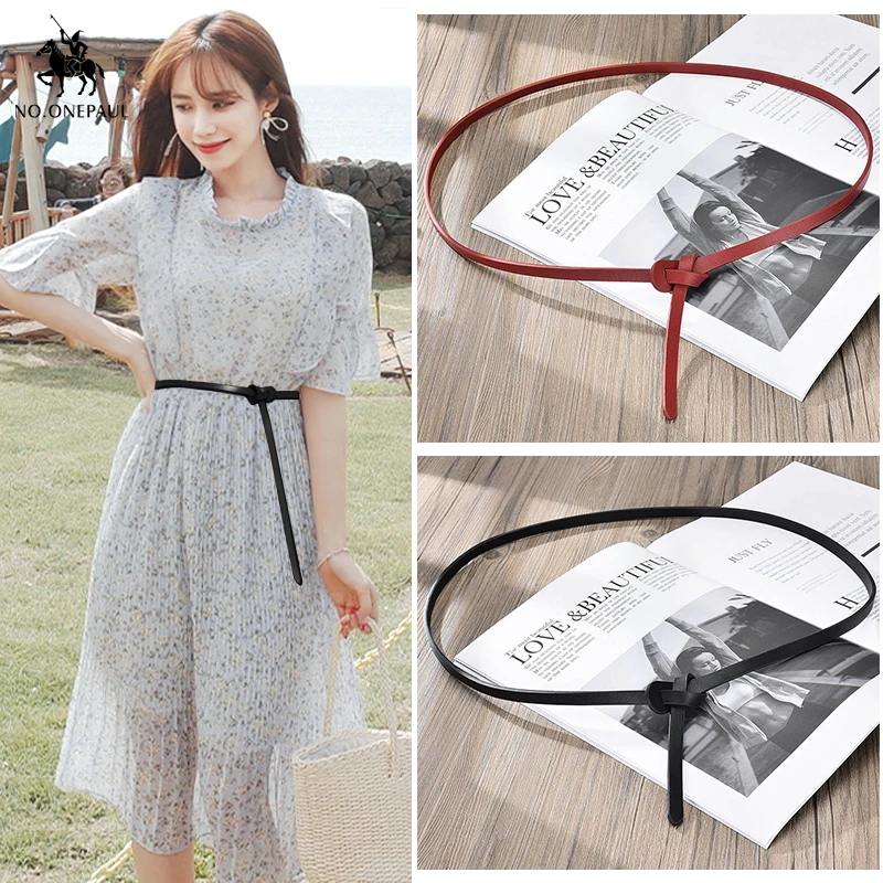 Ремень NO.ONEPAUL женский кожаный простой элегантный модный дизайнерский пояс с