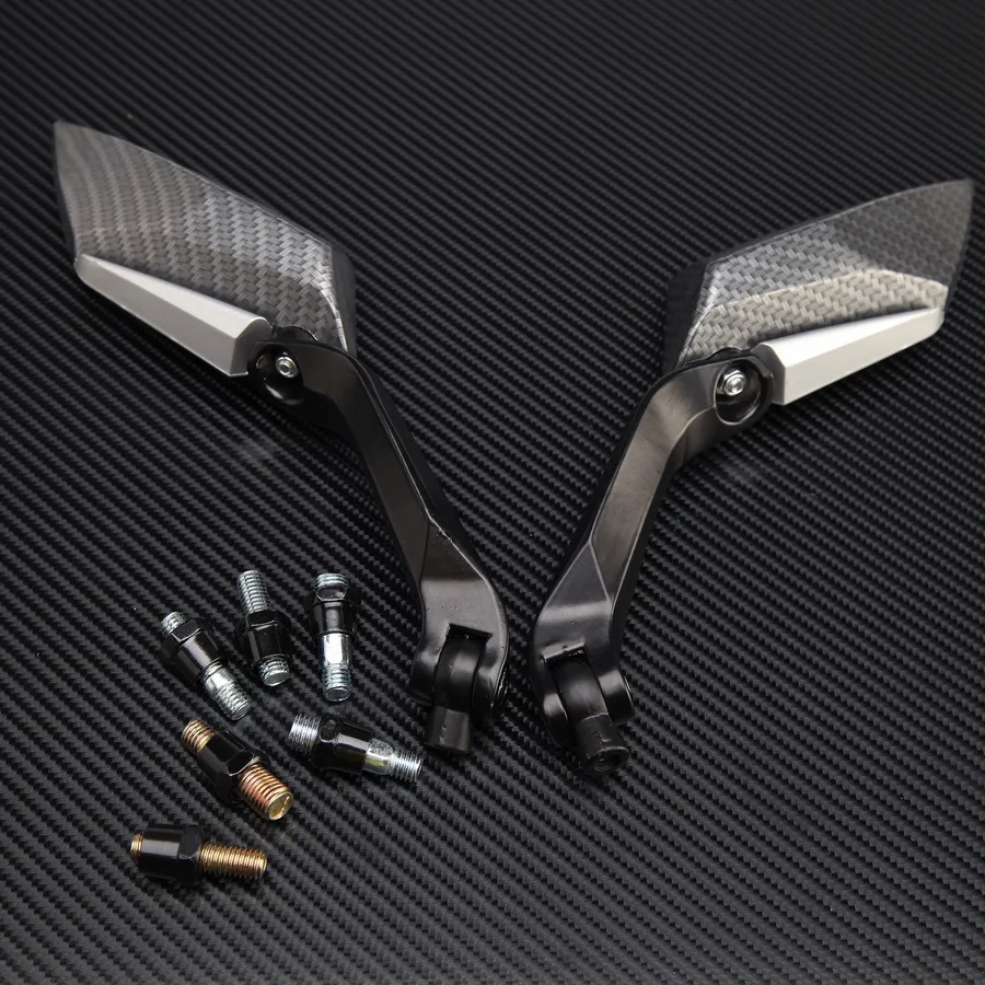 1 пара 8/10 мм Универсальный Мотоцикл зеркала алмаз заднего вида сбоку Retrovisor Cafe Racer