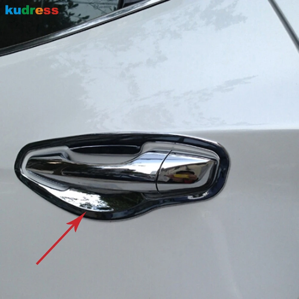 8 шт. хромированные накладки на дверные ручки для Hyundai Santa Fe IX45 2013 2014 2015 ABS|door handle bowl