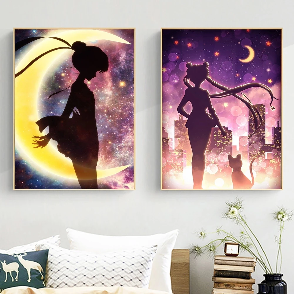 

Home Wall Decor Anime Sailor Moon Set Canvas Painting Kawaii Posters Hd Prints Modern Picture Aesthetic For Girl Bedroom Artwork