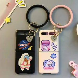 Phone Cases with Bracelet for Samsung Galaxy Z Flip 5G Cute Mobile
Phone Protective Back Cover for Galaxy F7000 F7070 Capa
