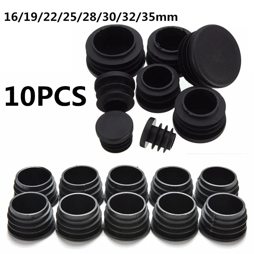 

10Pcs/lot Furniture Leg Plug Blanking End Cap Bung For Round Pipe Tube Diameter: 16/19/22/25/28/30/32/35mm Hot