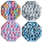 Новый цветной рисунок пузырьковый сенсорный фиджет игрушка силиконовая игрушка для снятия стресса фиджет игрушка для взрослых и детей