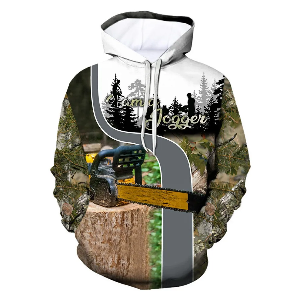 

Fasion 3D Print Funny Lumberjack Chainsaw Print Pullover Sleeve Streetwear Children's Clothing Spring and Autumn Sweatshirt