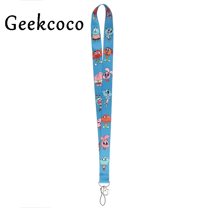 Удивительный мир Gumball мультфильм kawaii шнурки Мобильный телефон ключ карты идентификации ремни USB держатель значков Висячие J0548