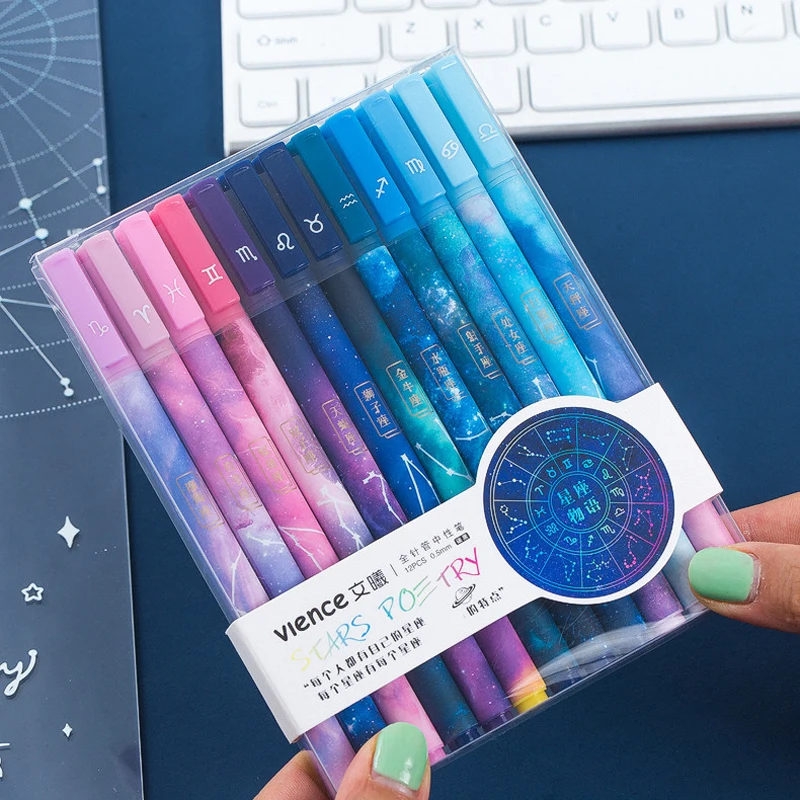 Набор гелевых ручек серии Creative Constellation 12 шт./кор. гелевая ручка в стиле звездного
