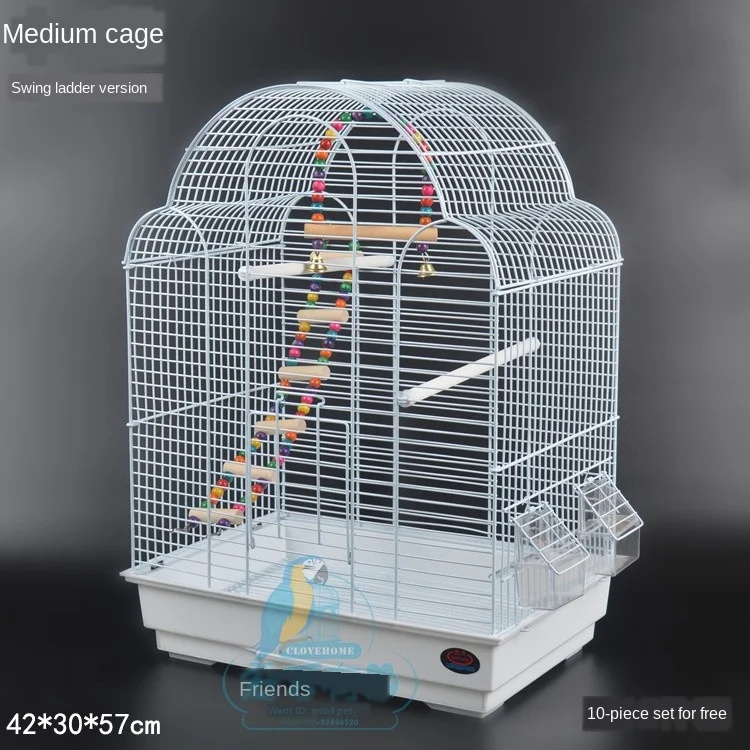 

Special Offer High Quality Bird Cage Parrot Cage Tiger Skin Peony Black Phoenix Golden Sun Monk Starling Common Bird Cage