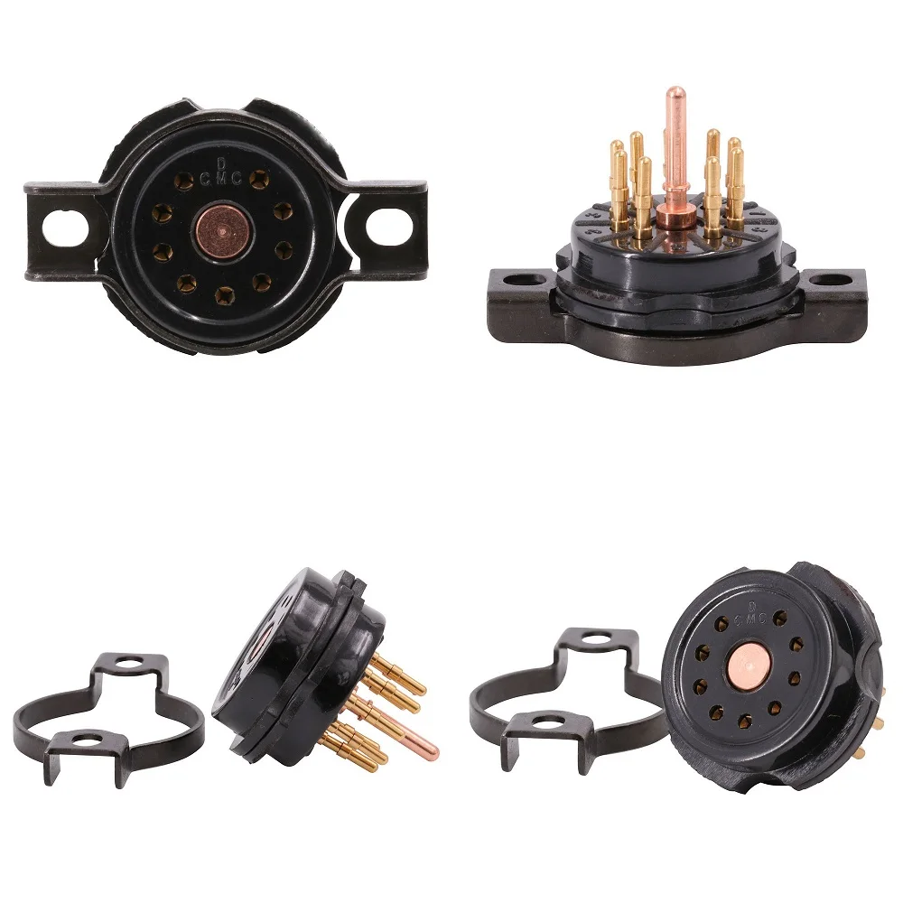 

2 шт., позолоченные латунные булавки, 9PIN 12AT7 12AU7 EL34 EL84