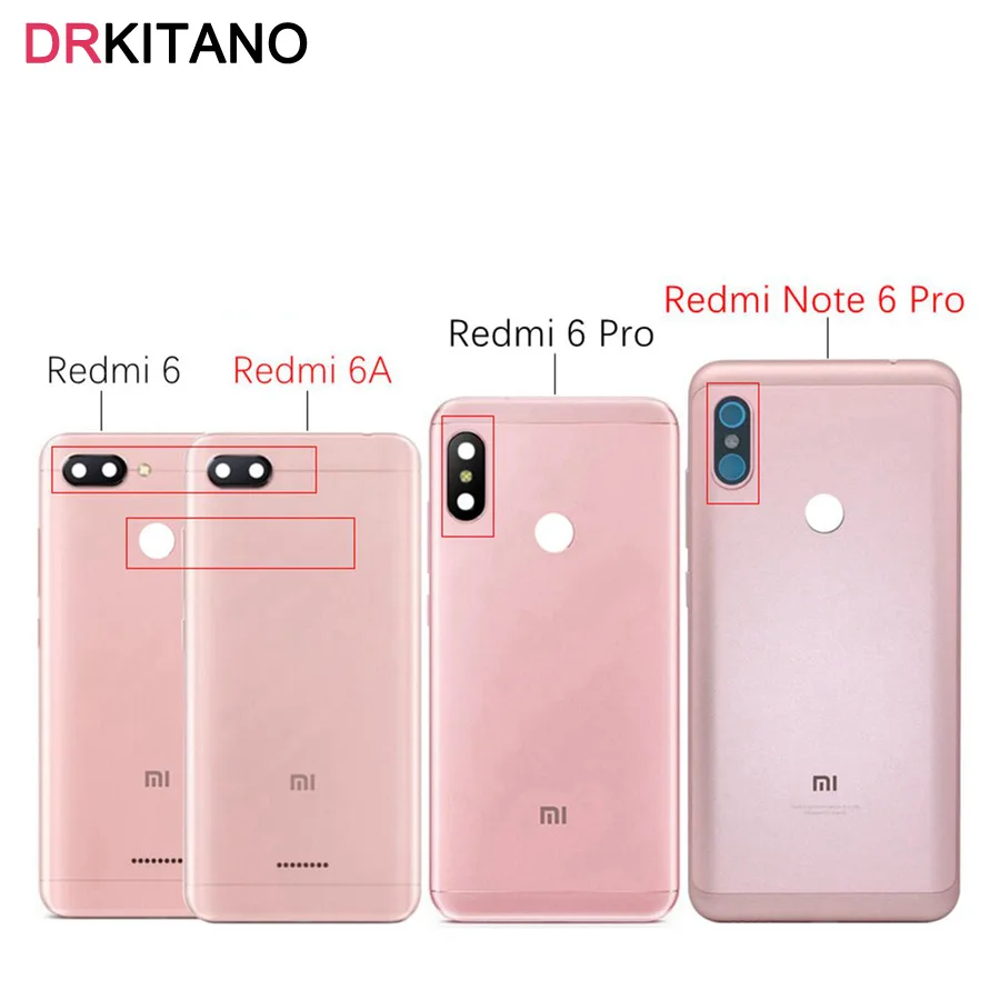 Для Xiaomi Redmi 6 Redmi 6A Note6 Pro крышка батареи задняя крышка Корпус задняя дверь чехол для Redmi Note 6 Pro крышка батареи Замена
