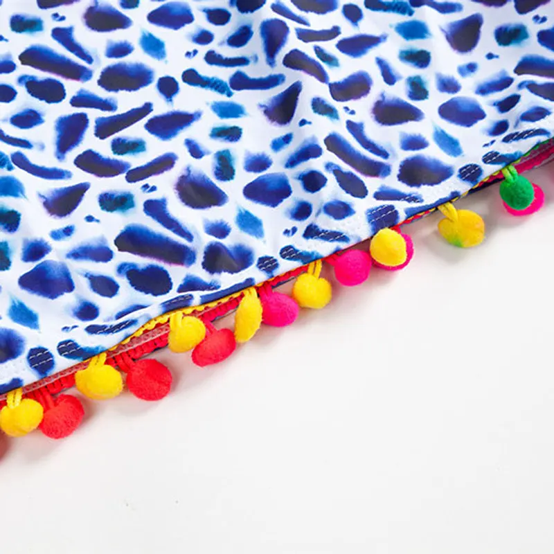 Детский леопардовый купальник для девочек комплект бикини девочек-подростков из