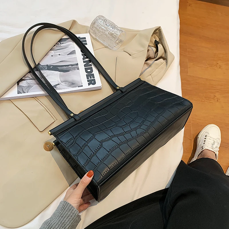 

2021 New Woman Handbag Large Capacity Shopping Bag Fashion High Quality Shoulder Bag Female PU Tote Bag Luxury Designer Handbags