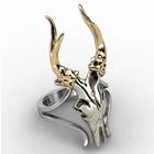 Высококачественное классическое мужское кольцо панк рок в виде головы оленя