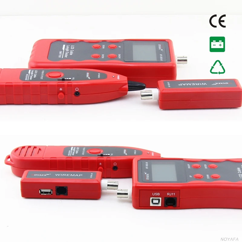 Тестер для сетевого кабеля YOUYSI NF-868 Cat5e Cat6e измеритель длины с функцией anti-jamming RJ11