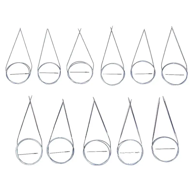 

Вязаные инструменты свитер иглы стальное кольцо 6-16 английская версия 11 иглы 80 см пары J4V1