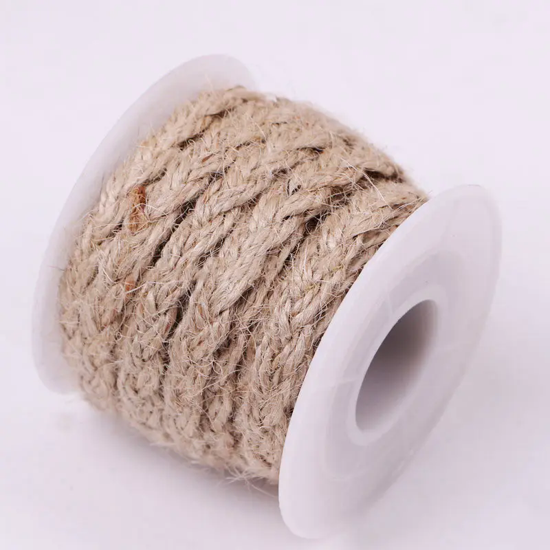 5 м натуральный гессийский джутовый шпагат веревка Мешковина Лента Сделай сам