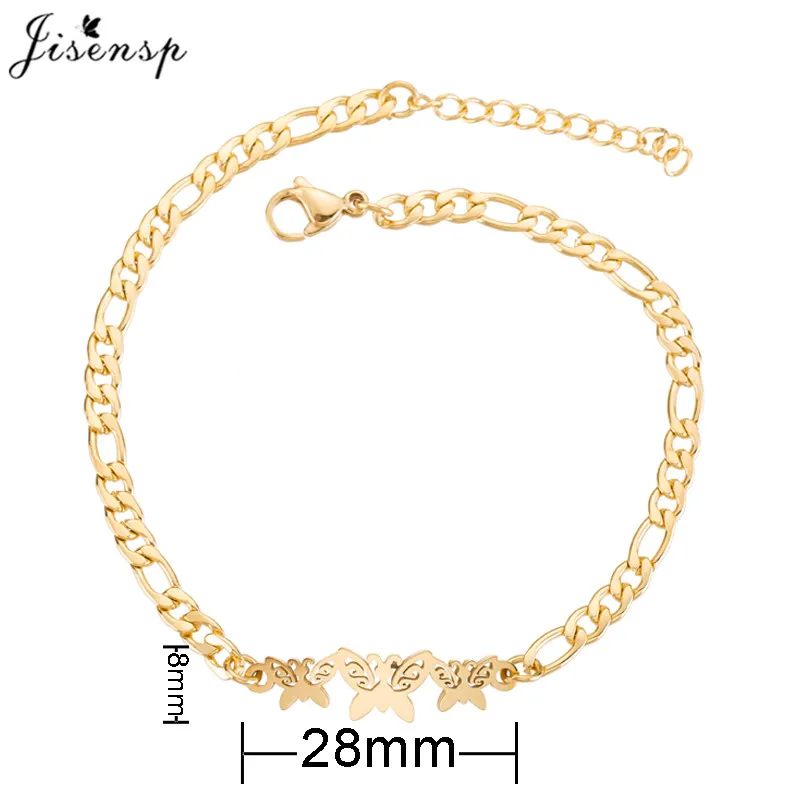 Jisensp Trendy Jewelry Stainless Steel Butterfly Charm Bracelet Adjustable Mom Baby Elephant Bracelets for Women New Year Gift | Украшения