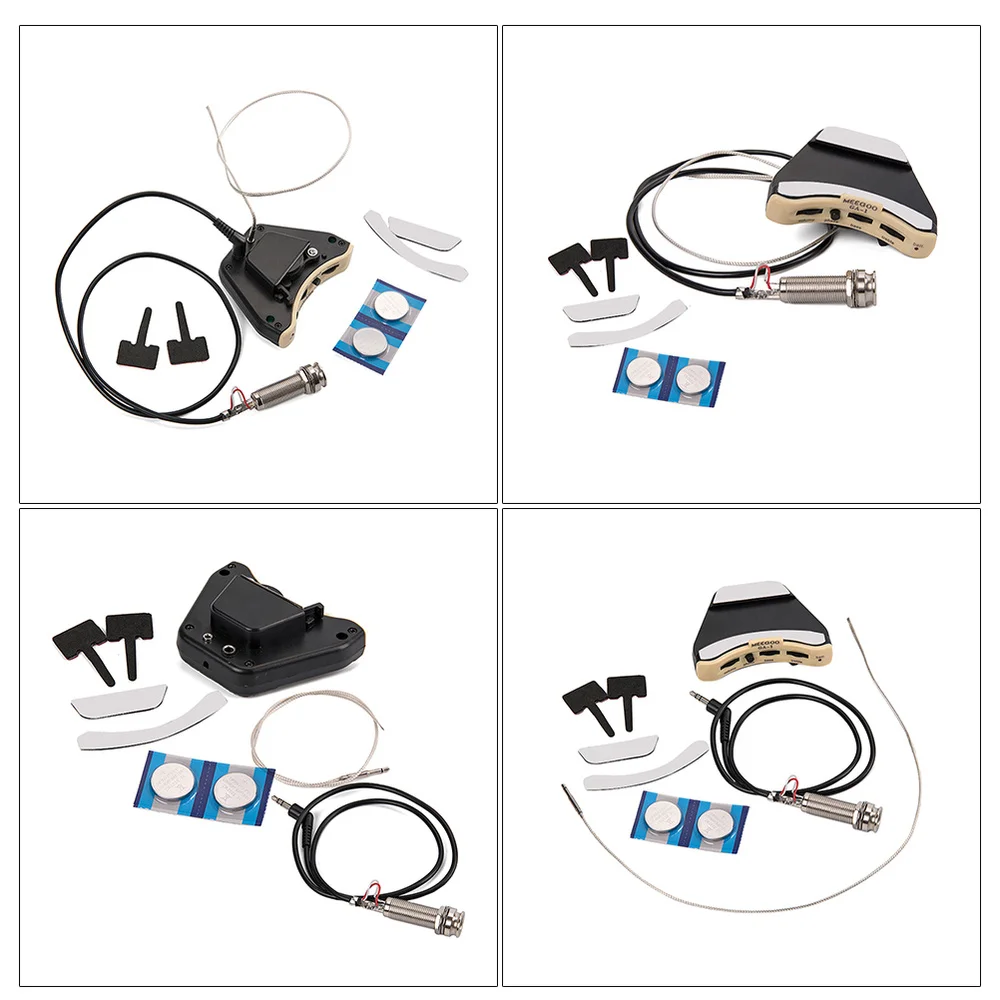 

1 Set GMB359 Acoustic Classical Guitar Sound Hole Soundhole Pickup Piezo Pickup Guitar Preamp with Volume Phase Bass Treble Cont