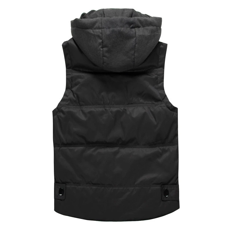 

Men's extra large down vests Winter plus size sleeveless down jacket coat detachable cap handsome 10XL 9XL 8XL 7XL 6XL