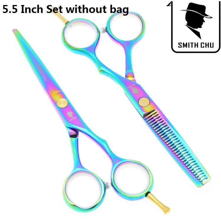 LZS0048 55 no bag Smith Chu 5," Профессиональные Парикмахерские ножницы для стрижки волос Парикмахерские филировочные ножницы Smith Chu машинка для стрижки волос LZS0022 - Цвет: LZS0048 55 no bag
