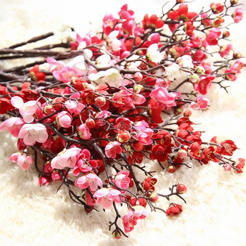 60 см plum цветы моделирования цветок вишни для украшения дома свадебные