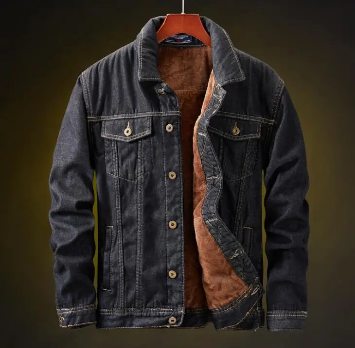 Зимняя мужская куртка и пальто теплая флисовая Модная Джинсовая куртка для мужчин s джинсовые куртки верхняя одежда мужская джинсовая куртка