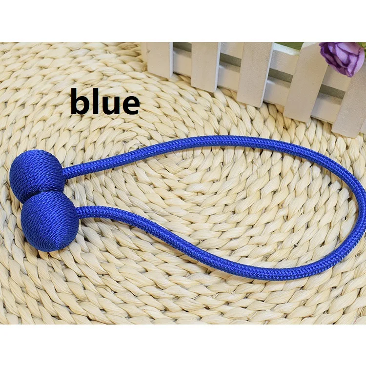 T0054-blue Магнитный держатель штор Магнитный жемчуг мяч галстук веревка с занавеской аксессуары домашний текстильные аксессуары магнит галстук веревка - Цвет: T0054-blue